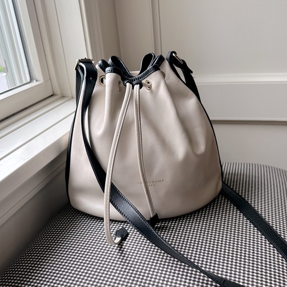 Longchamp Bags Longchamp Paris Leather Drawstring Bucket Bag Poshmark